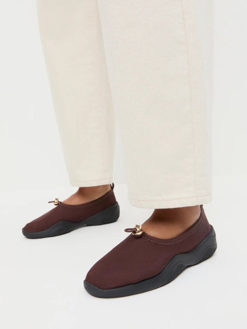 NEW Loeffler Randall Raina Dark Brown Mesh Flats - Picture 5 of 5